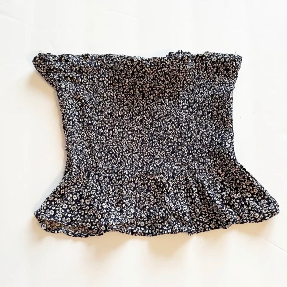 AMERICAN EAGLE OUTFITTERS Flower Design Tube Top, Size XS